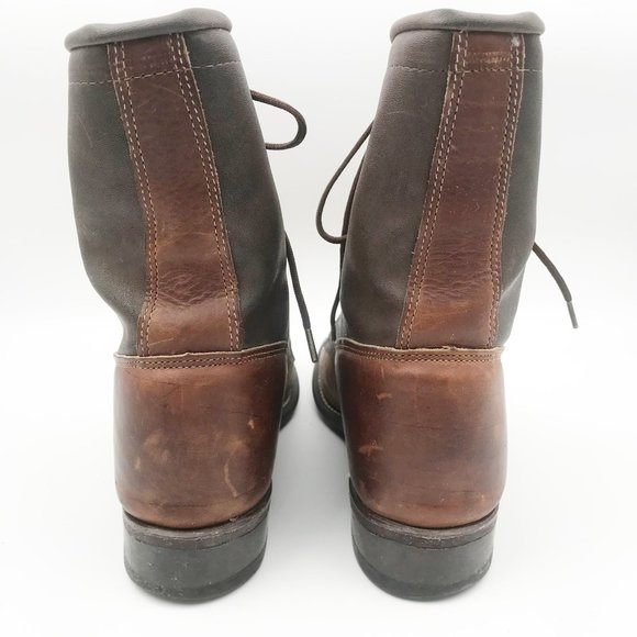 TEXAS Womens Keltie Fringe Lace Up Brown Leather Equestrian Boots Womens 7 - Picture 5 of 11